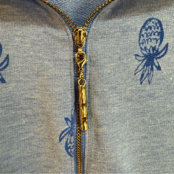 Lilly Pulitzer Skipper Popover Dress "Bennet Blue Pineapple Burnout" print - Picture 8 of 9